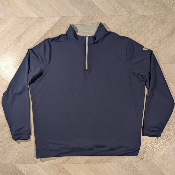 Peter Millar Crown Sport Performance Shirt Men's Size 3XL Navy Blue 1/4 Zip - Picture 1 of 11